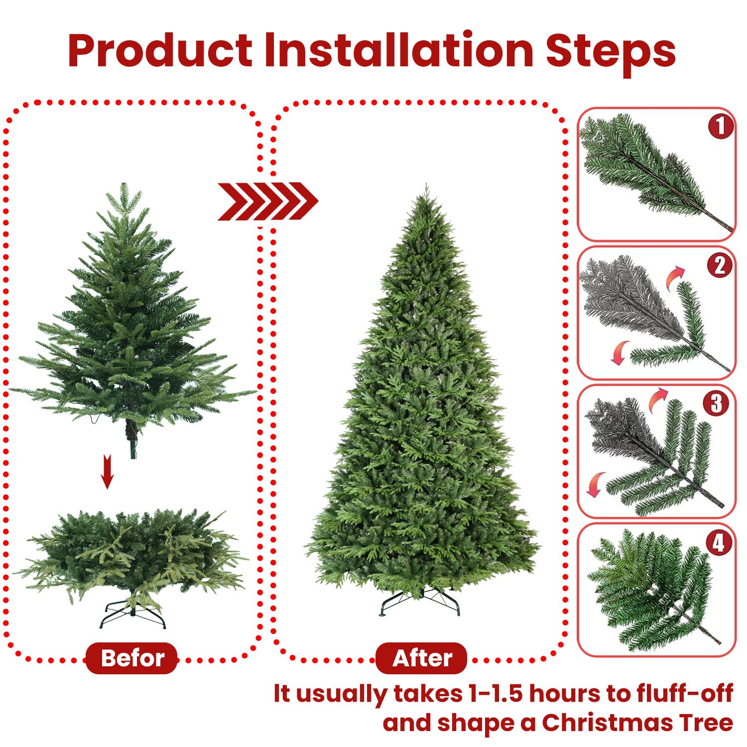 PVC Christmas Tree, Christmas Decorations, Green