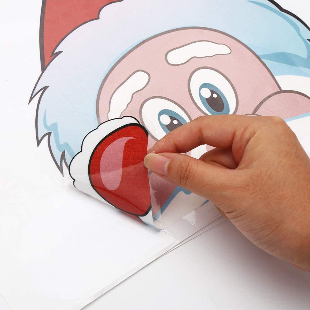 4Sheets Christmas Snowflake Window Clings Stickers For Glass Reusable Double Sided Self Adhesive Static Stickers Xmas Snowflake Reindeer Santa Window Decals Decorations Stickers For Christmas Window D