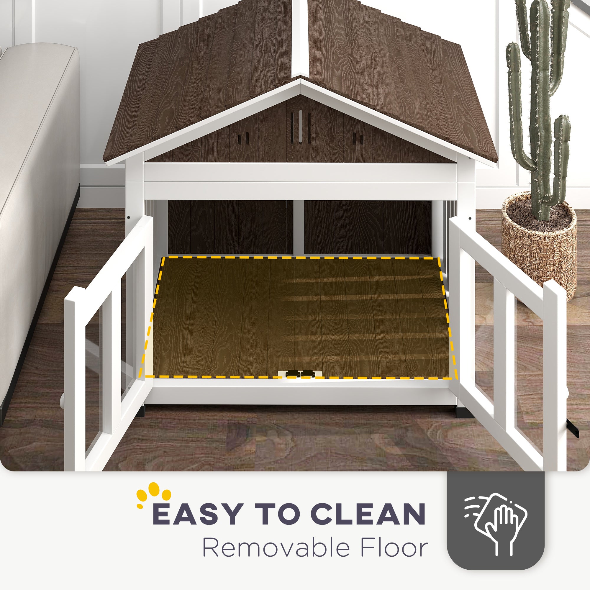 L Dog House Outdoor Indoor for Small