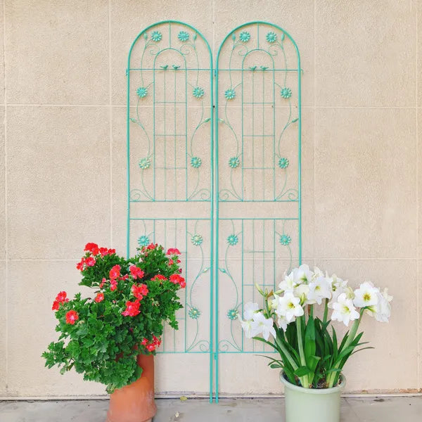 4 Pack Metal Garden Trellis 86.7" X 19.7" Rustproof Trellis For Climbing Plants Outdoor Flower Support