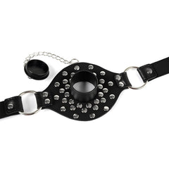 Open Mouth Gag O-Ring Sex Silicone Mouth Ball Gag- Breathable Sex Gag With Removable Pacifier Plug Bondage Restraints BDSM Adult Toys For Men Women And Couple
