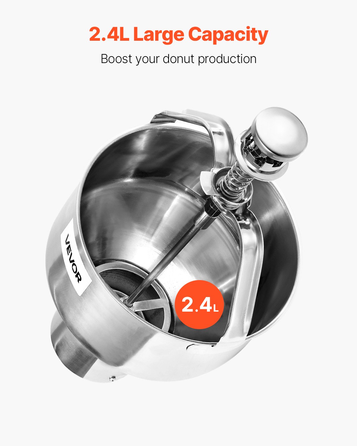 Donut Depositor Manual Doughnut Dropper Hopper Stainless Steel Batter Dispenser