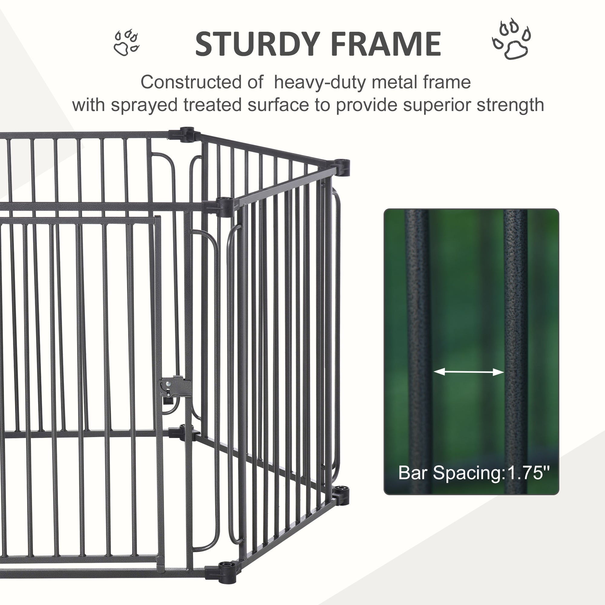 Dog Playpen with Door & Removable Cover for Small & Most Medium Sized Dogs Indoor & Outdoor Use