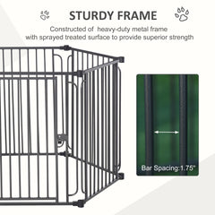 Dog Playpen with Door & Removable Cover for Small & Most Medium Sized Dogs Indoor & Outdoor Use