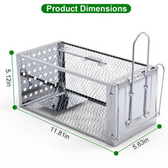 Single Door Rat Trap Cage Humane Rodent Trap Mouse Trap Indoor Outdoor For Small Rodents Mice Voles Hamsters