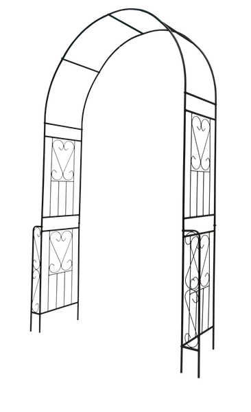 Metal Garden Arch W55'' X H94.5'' Garden Arbor Trellis Climbing Plants Support Rose Arch Outdoor Arch