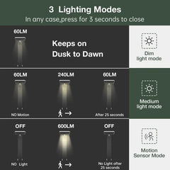 Solar Pathway Lights Outdoor LED Landscape Path Light With Dusk To Dawn Photocell Motion Sensor 1985