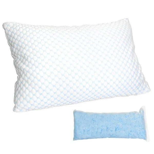 1Pc Shredded Memory Foam Pillow Adjustable Cool Pillow With Extra