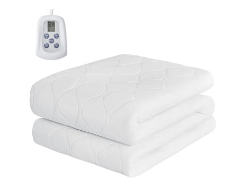 Heating Mattress King Size 80 X 78 Inches   Ultra Wide Dual Controller Electric Heater, 12 Heating Settings, Automatic Shutdown Within 12 Hours