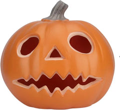 Lantern Halloween Pumpkin Lights- Waterproof Pre-lit Pumpkin Lighted JackoLantern For Halloween Porch, Party, Front Door, Fireplace Indoor And Outdoor Holiday Decorations, Sad Face, 10 Inch