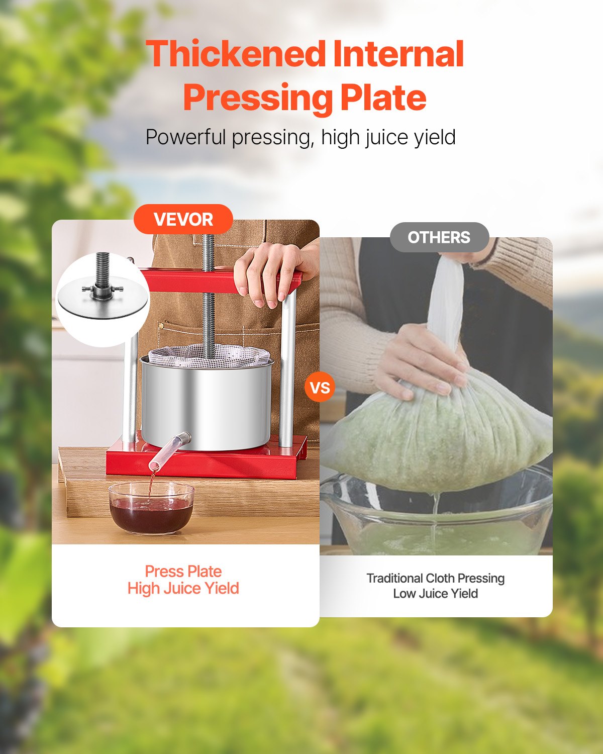 Fruit Wine Press Manual Press For Wine Making 0.8 Gal/3L Stainless Steel