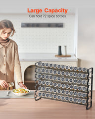 Spice Rack Organizer For Cabinet Seasoning Storage Set Wall Mounted 4 Pack