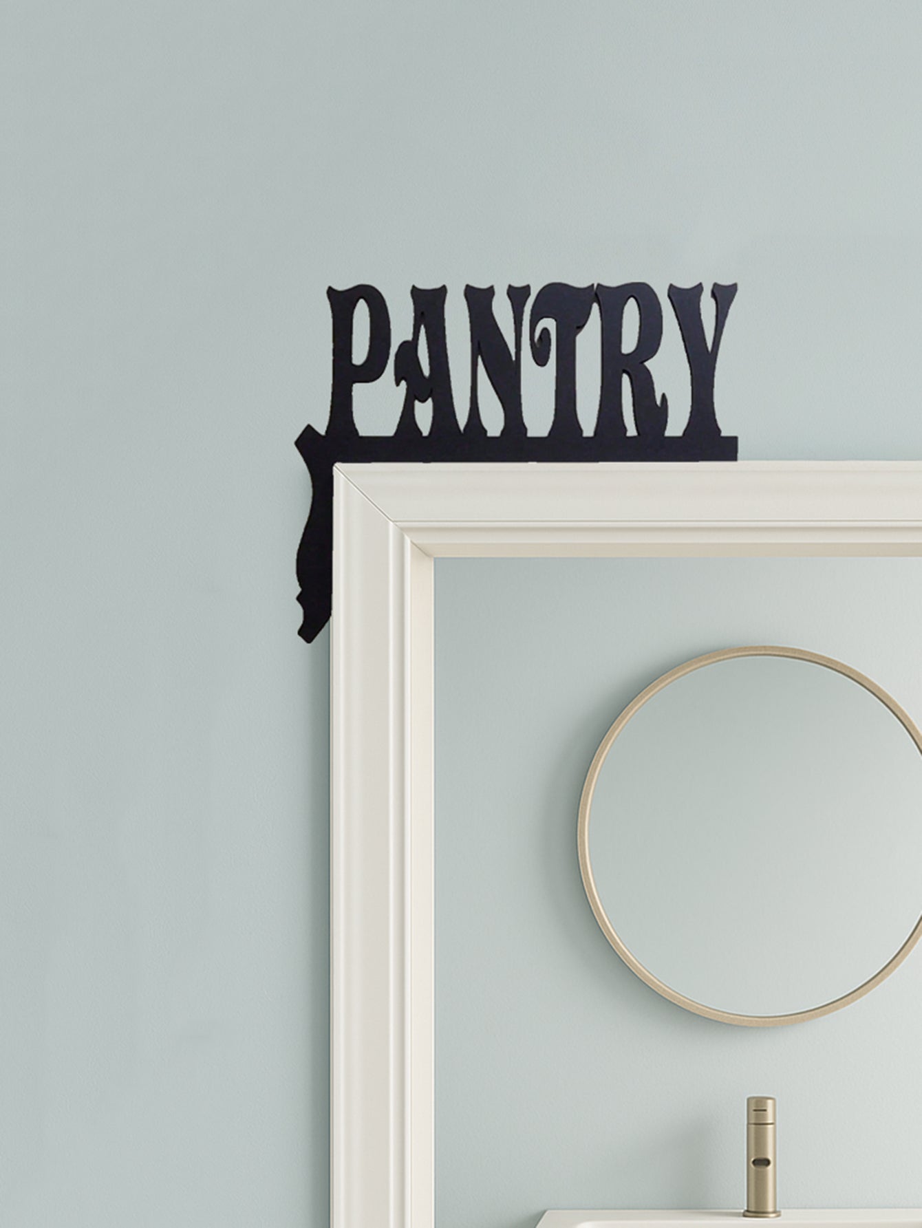 Vintage Farmhouse Pantry Sign - Hand Painted Rustic Wooden Wall Art