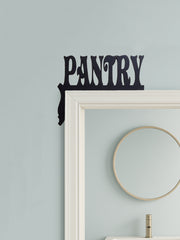 Vintage Farmhouse Pantry Sign - Hand Painted Rustic Wooden Wall Art