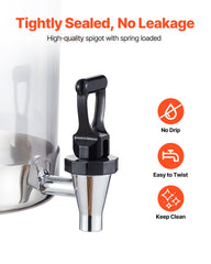 Drink Dispenser 2.1 Gal Beverage Dispenser For Parties With Spigot Tray