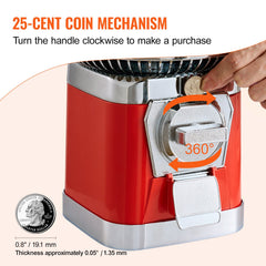 16'H Gumball Machine Vending Coin Bank Vintage Candy Dispenser PC Red