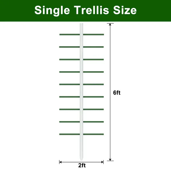 6FT*2FT 2PC This White U-shaped Tube Climbing Trellis Is Simple And Stylish, Offering Stable Support And Creating An Elegant Green Space.
