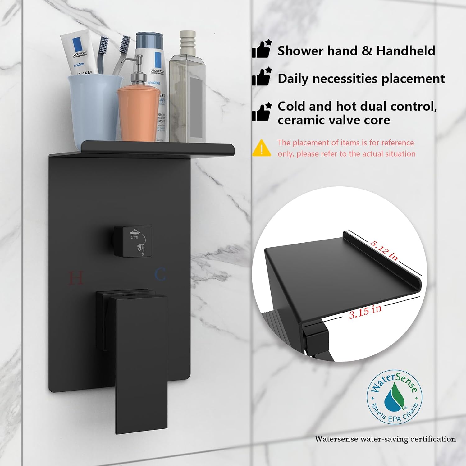 Rainwater Shower System With Storage Rack, Unable To Ship On Weekends