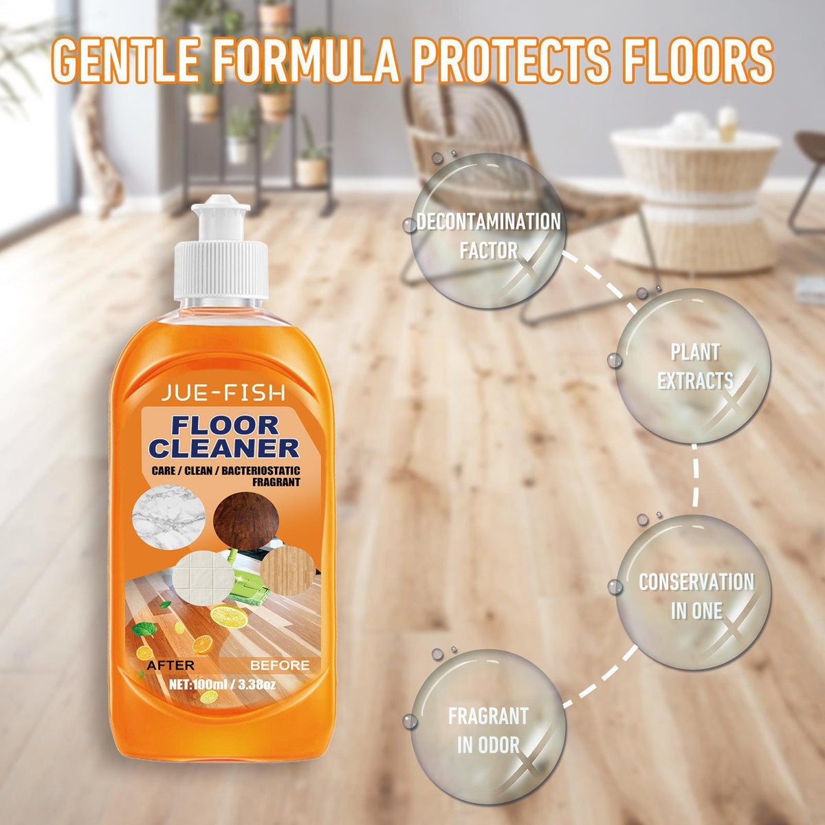 Jueyu Floor Cleaner, Decontamination And Cleaning Wood Floor Cleaning, Polishing And Brightening Tile Cleaner
