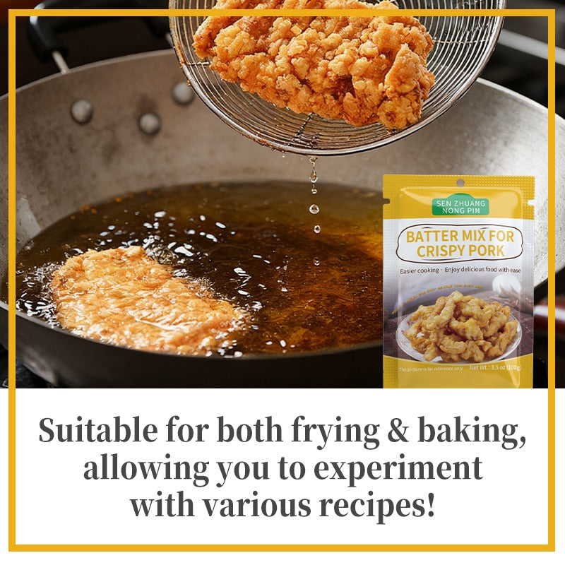 3pc Crispy Pork Coating Mix - Elevate The Flavor Of Chicken, Pork, Seafood, Cheese, And Vegetable Dishes