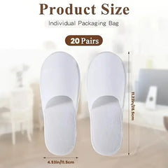 20 Pairs[ Five-star Hotel Disposable Slippers ], Suitable For Hotels, Spas, Travel, Shotless Families, Spa Slippers With Bags, Anti-slip, Individually Packaged