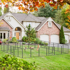 24 Panel Dog Playpen for Small and Medium Dogs with Lockable Door, 15.7' x 15.7' x 2.6'