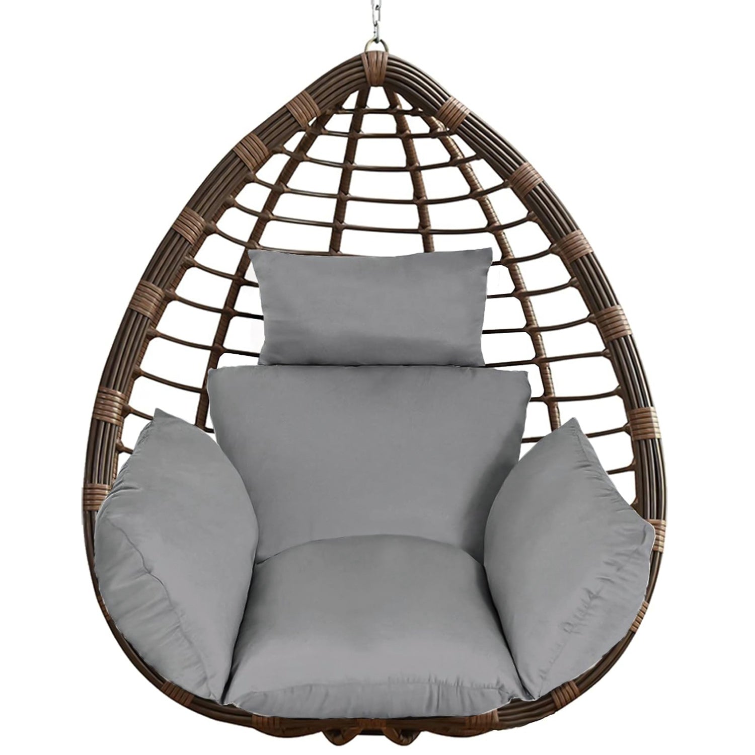 1Pc Egg Chair Cushion Hanging Basket Seat Cushion Thicken Soft Egg Swing Chair Pad Hanging Egg Chair Cushion With Headrest