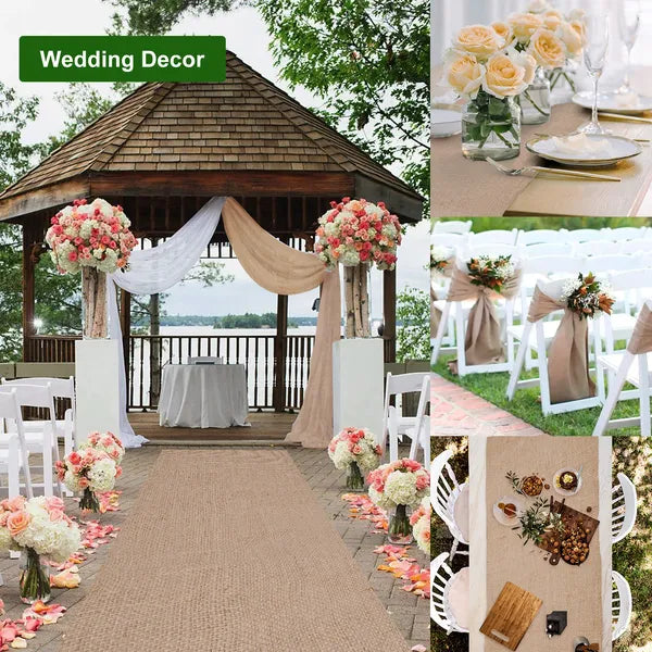 3.7ft*15ft Natural And Eco-friendly, Jute Cloth Roll, Garden Plant Cover, Soil-moisturizing And Weed-control Cloth, Biodegradable And Breathable Mulch