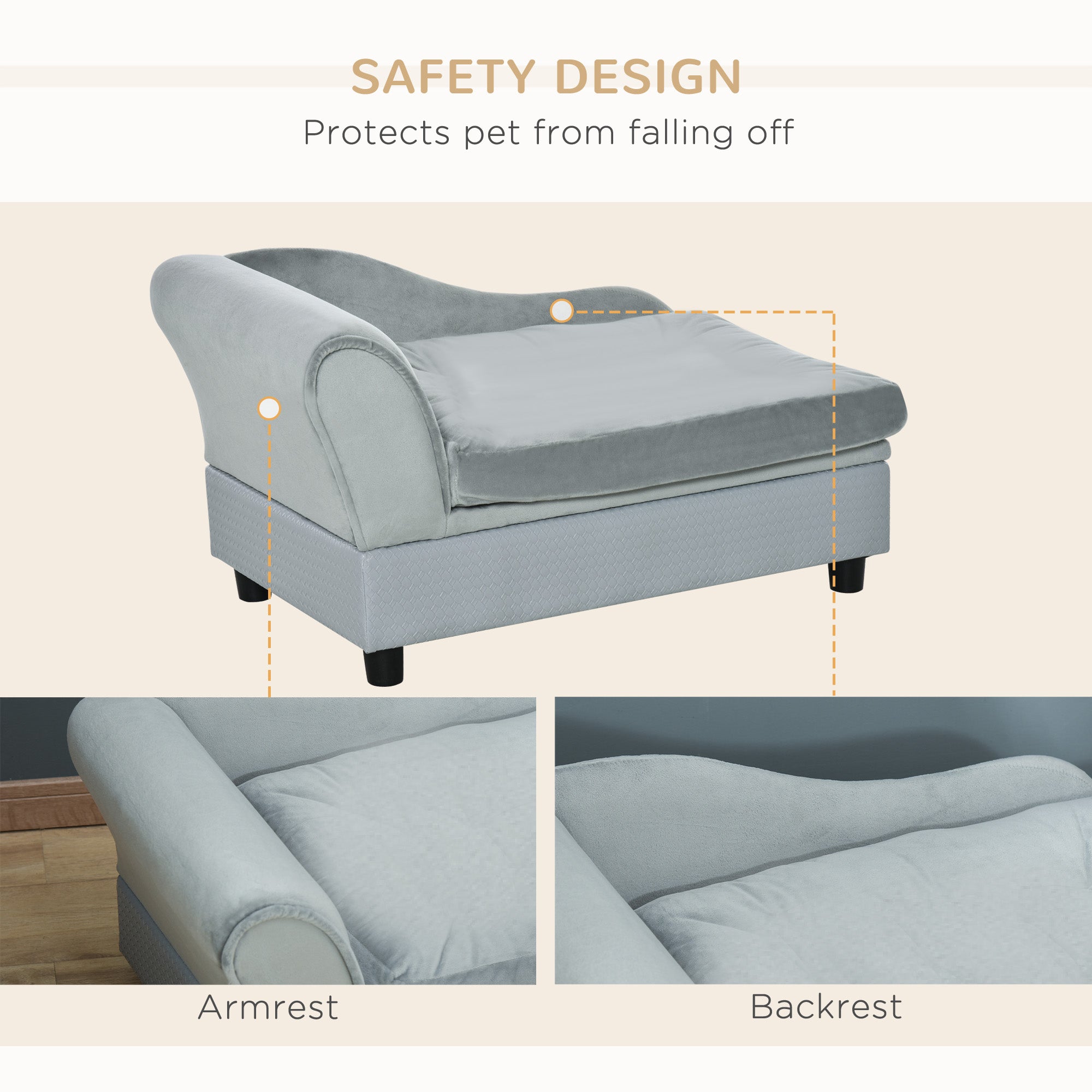 Luxury Fancy Dog Couch With Hidden Storage