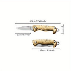 Yellow Dragon Pattern Mini Knife