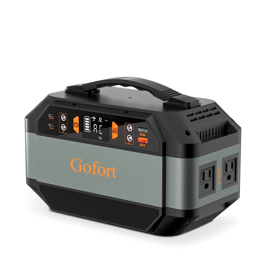 Gofort 330W Portable Power Station, 299Wh Solar Generator Backup Power Supply With 2X 110V AC Outlets, 4X 12V DC Outlets And 4X USB Outlets For Outdoor Camping, RV Travel, CPAP, Home Emergency Power