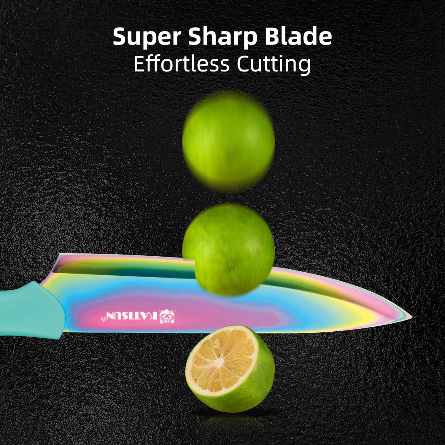 13 Piece Blue Non-Stick Stainless Steel Boxed Knives Set