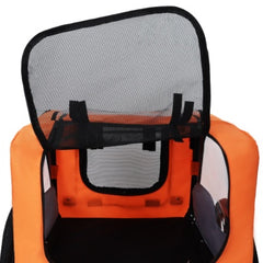 Utdoor Heavy Duty Collapsible Pet Bike Trailer With 16-Inch All Terrain Wheels & Universal Hitch   Foldable Dog Cargo Carrier Cart For Bicycles