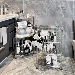 3-layer Bathroom Water Ripple Transparent Shelf