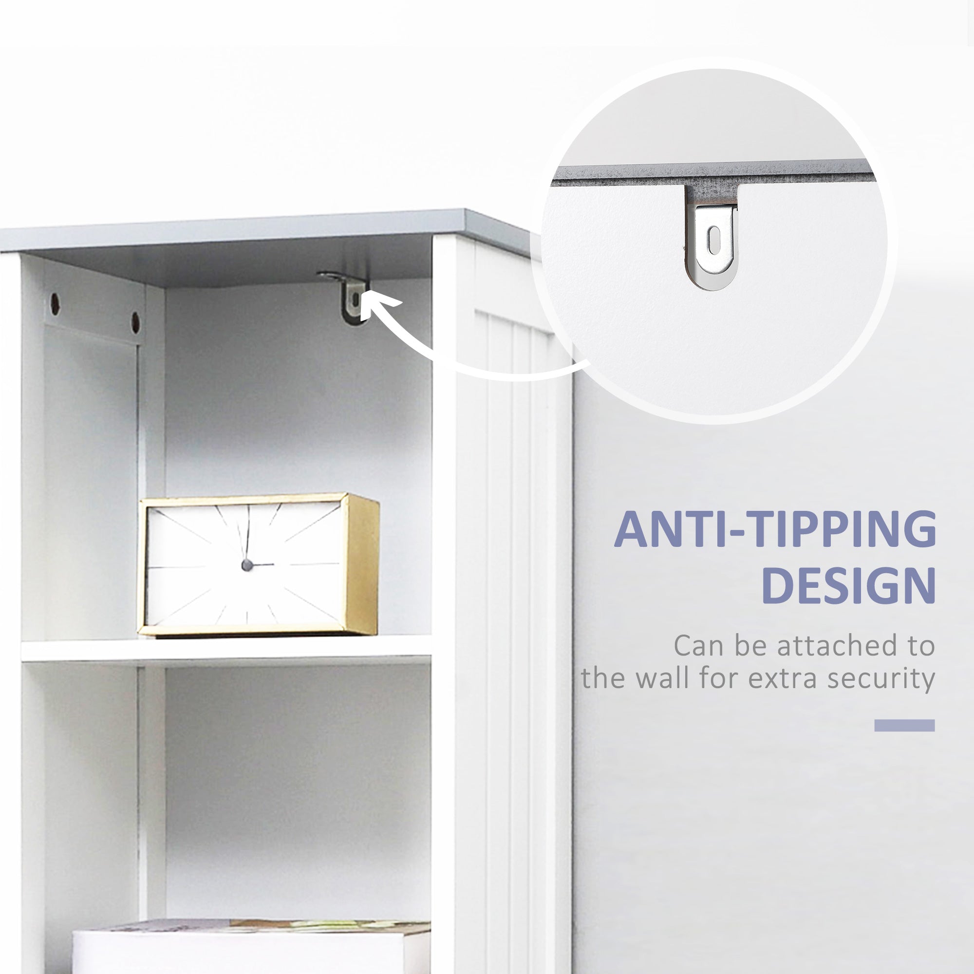 Tall Bathroom Storage Cabinet, Narrow Bathroom Cabinet with 3 Tier Shelving, Drawer and Adjustable Shelves, Slim Freestanding Linen Tower, White