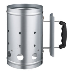 Charcoal Chimney Starter Heavy Duty Steel 4 Lbs Capacity BBQ Grill Fireplace