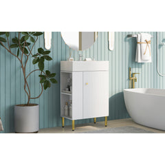 21.6 Inch White Bathroom Vanity, Unavailable Platforms- SHEIN Corporation, Temu