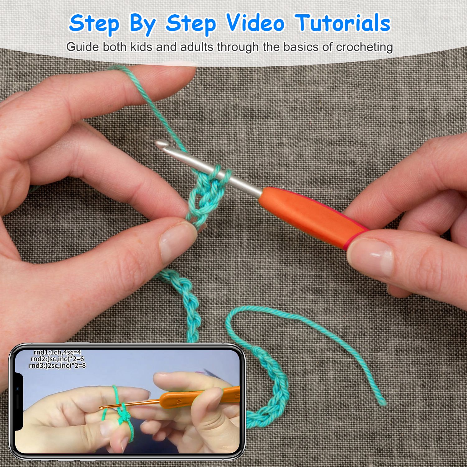 Crochet Kit Crochet Kit For Beginners DIY Knitting Supplies Elephant Succulents Options