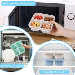 Portable Four-compartment Environmentally Friendly Daily Use Lunch Box