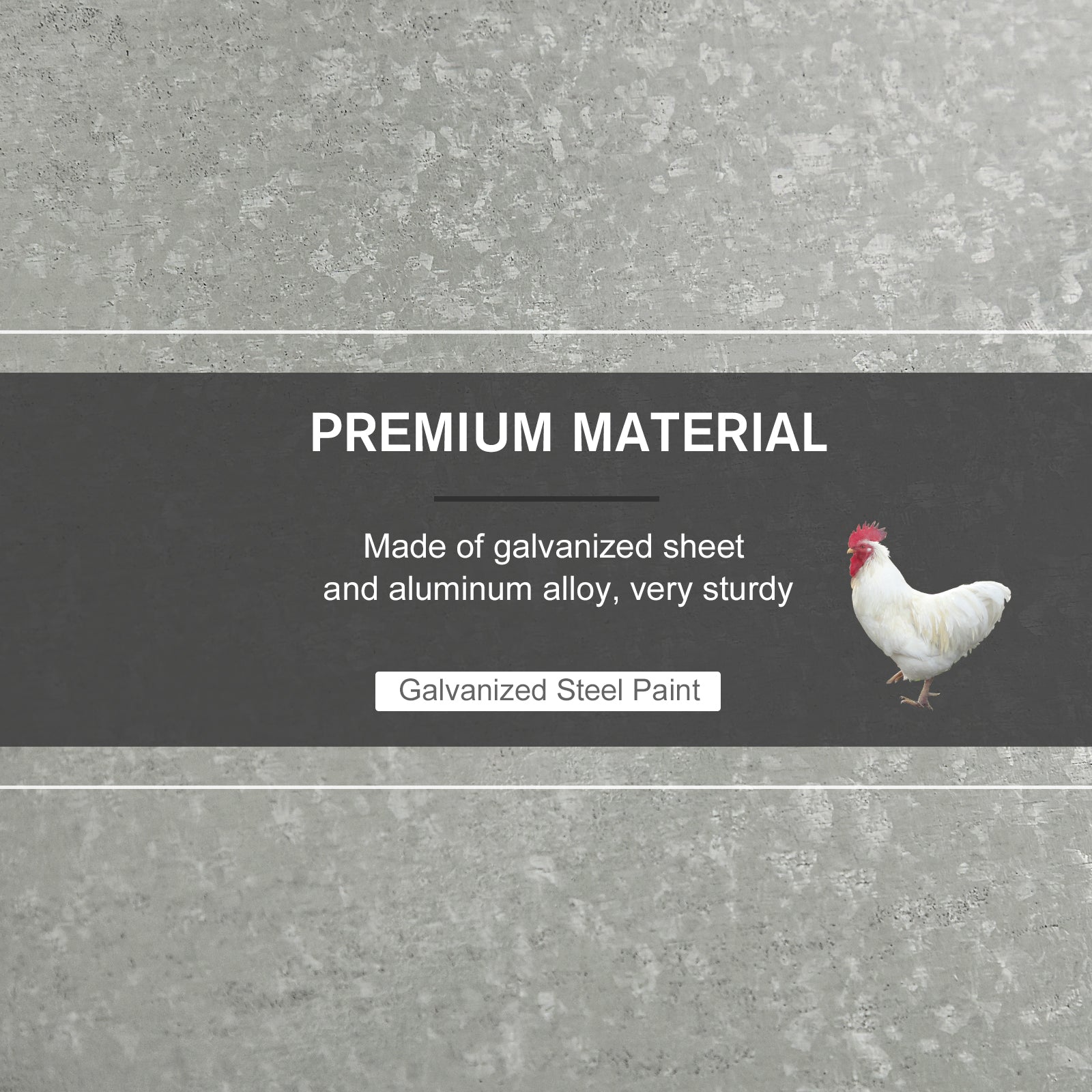 25 lbs Capacity Automatic Chicken Poultry Feeder with a Galvanized Steel and Aluminium Build, Weatherproof Design