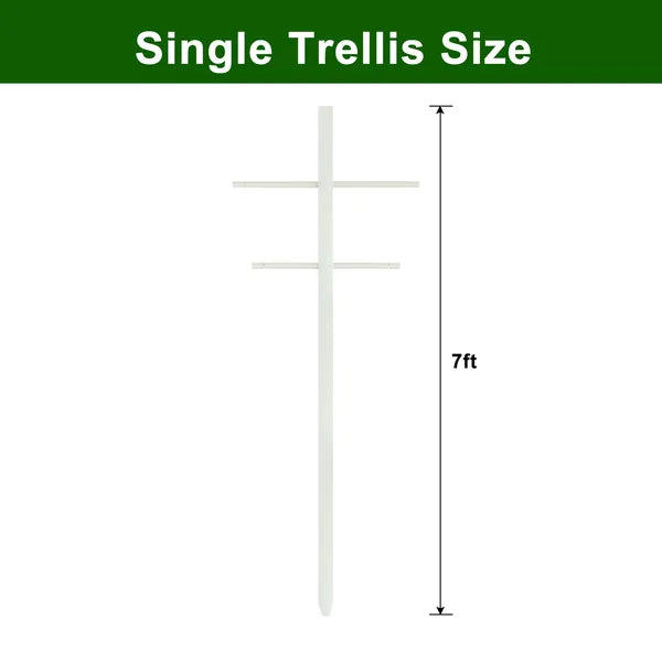 7FT 2PC Hollow T-shaped Climbing Trellis, High-strength Support, Stylish Design, Easily Create A Green Living Wall