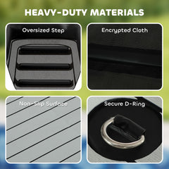 Inflatable Dog Boat Ramp Up to 286 lbs, for Boat, Dock, Lake, Non-Slip, Safe & Easy