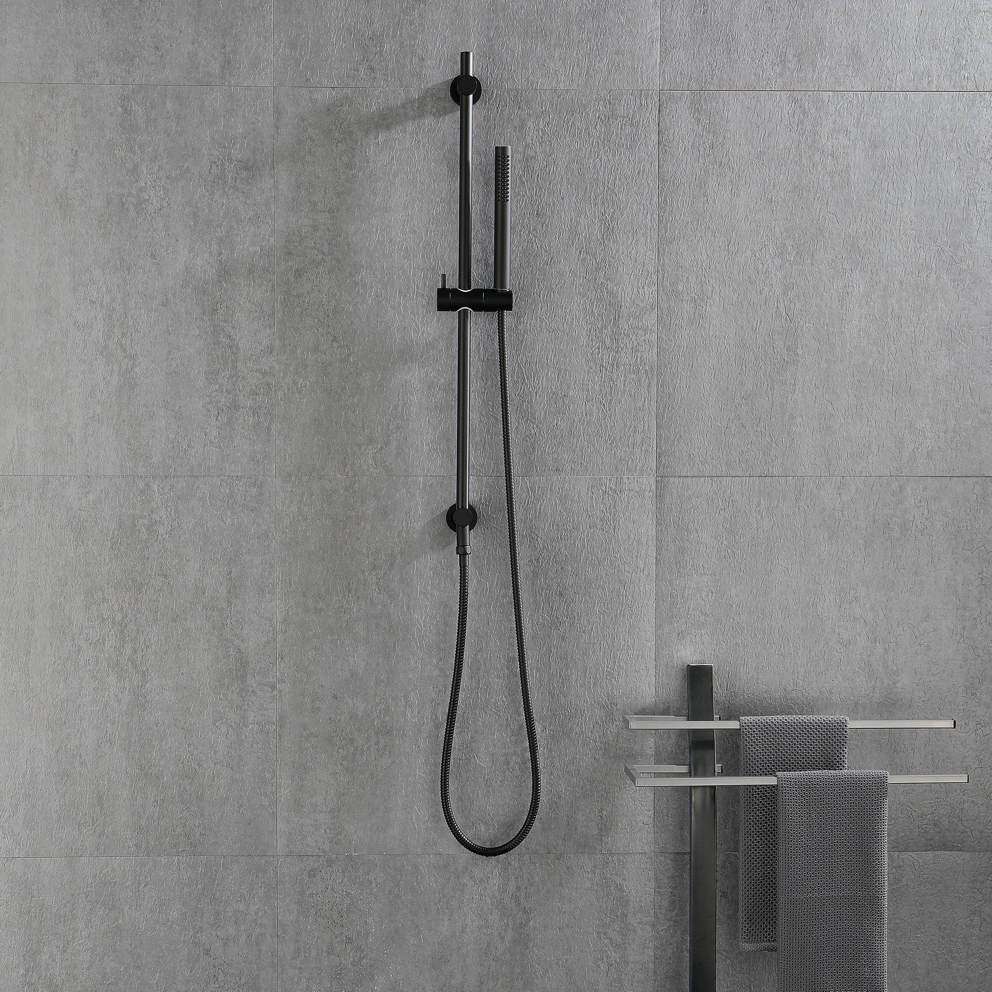 Environmentally Friendly Handheld Showerhead With 28 Inch Slide Bar And 59 Inch Hose