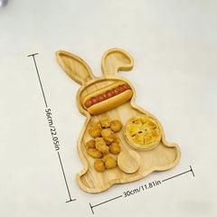 Creative Unvarnished Wooden Cartoon Christmas Tray For Home Desktop
