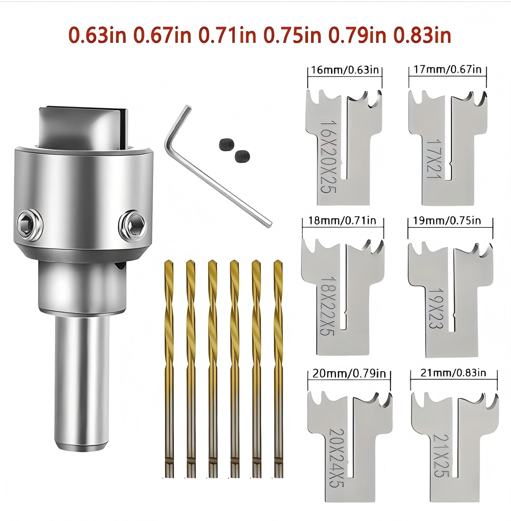 13 Piece Ring Drill Set, Wood Ring Drill Bit Steel Wood Bead Drill For DIY Rings Making
