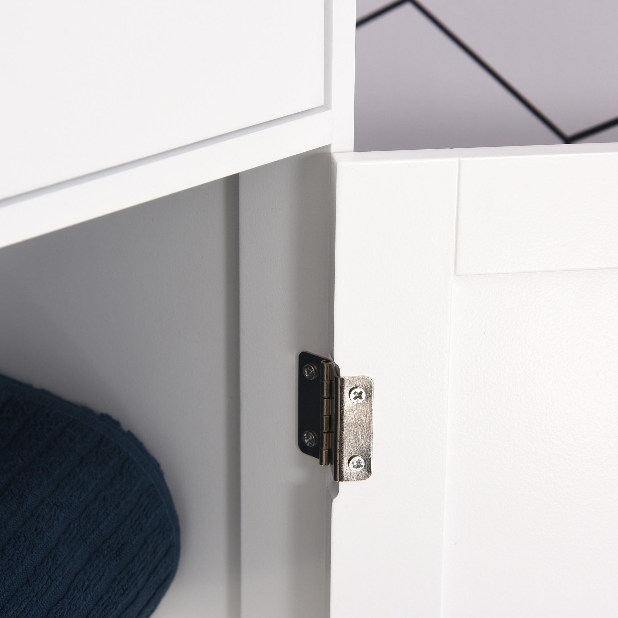Slim Bathroom Storage Cabinet, Tall Bathroom Cabinet, Narrow Linen Tower with Acrylic Door, Drawer and Shelves, White