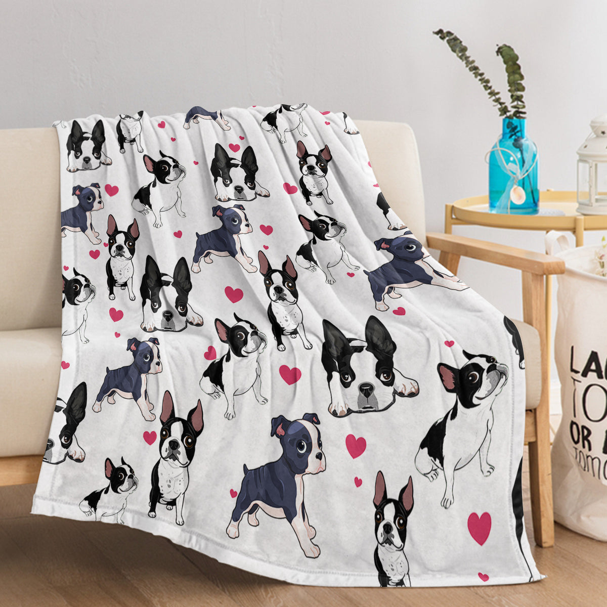1pc Adorable Fleece Dog Blanket - Soft, Cozy, Lightweight, Warm, Flannel Throw
