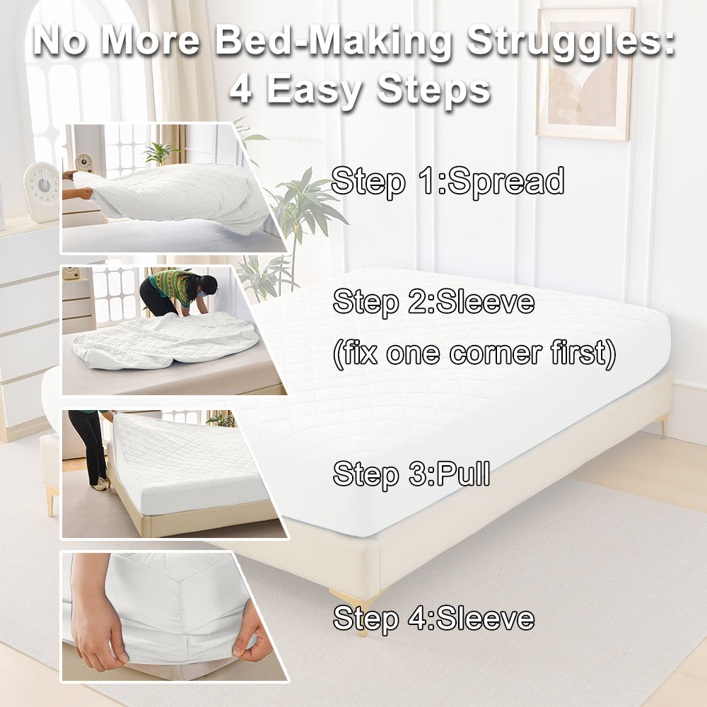 Diamond Grid Ultrasonic Waterproof Mattress Protector