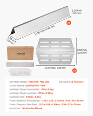 17 In Flavorizer Bars Steel Grill Replacement For Weber Genesis 300 Series