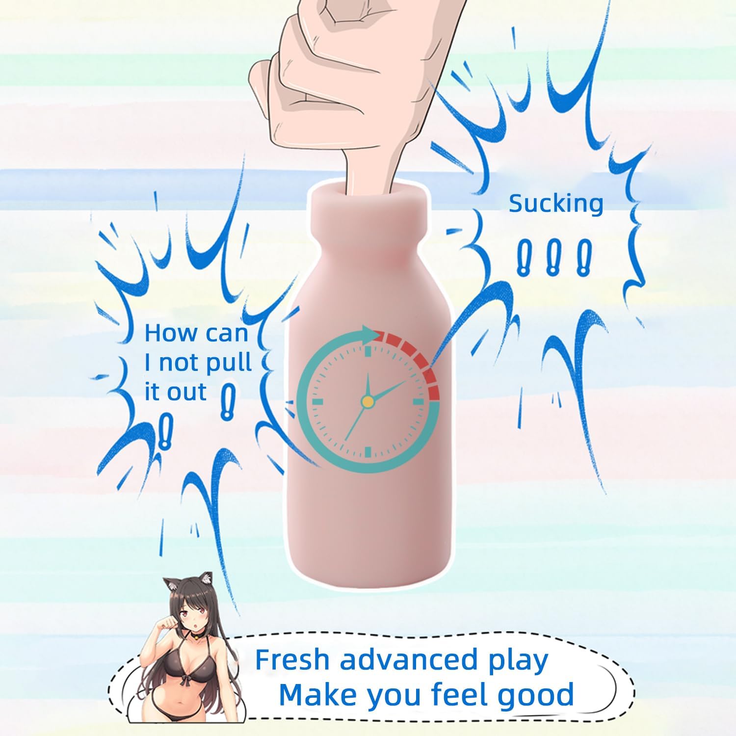 Milker Stroker Male Masturbator 0.77lbs, Mini Home Dorm Private Use Toys, Male Pleasure Doll With Textured Tunnel, Portable Pocket Vagina, Male Penis Glans Trainer